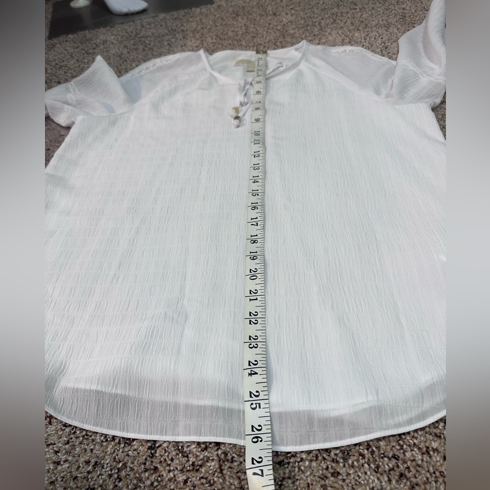 👚 Michael Kors White Bohemian Boho Style Top - Size Medium 🌟 - Picture 9 of 14
